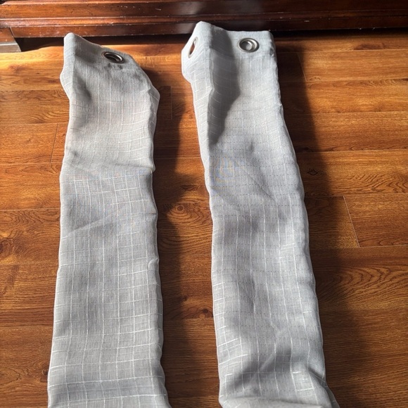 Gray Grommet Curtain Panels set of 2 - Picture 1 of 4